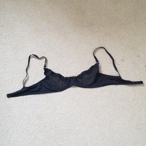 Black lace demi underwire bra. Size 36A